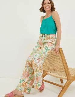 FatFace Faye Paradise Floral Wide Leg Trouser|Women Trousers & Leggings