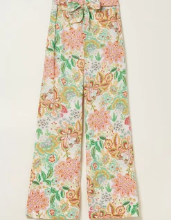 FatFace Faye Paradise Floral Wide Leg Trouser|Women Trousers & Leggings