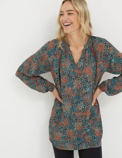 FatFace Faye Textured Spot Tunic|Women Shirts & Blouses