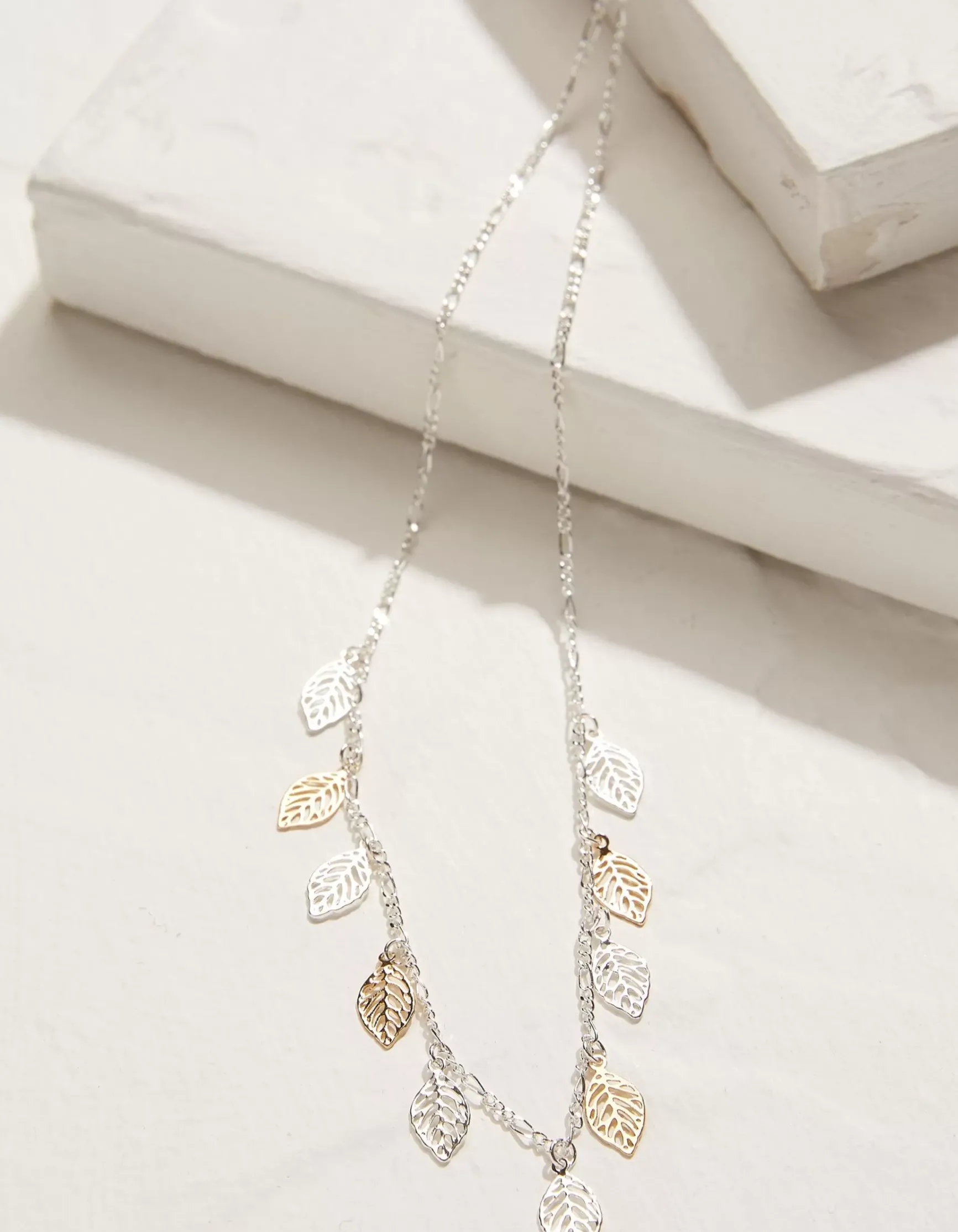 FatFace Filagree Leaf Necklace|Women View All