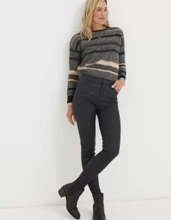 FatFace Five Pocket Coated Jegging|Women Trousers & Leggings