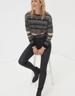 FatFace Five Pocket Coated Jegging|Women Trousers & Leggings