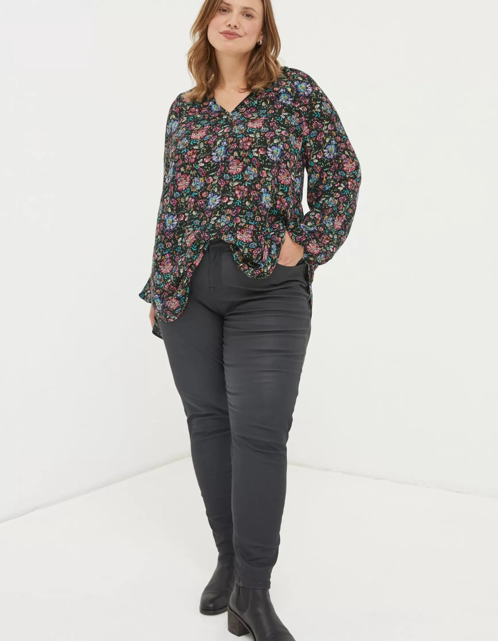 FatFace Five Pocket Coated Jegging|Women Trousers & Leggings
