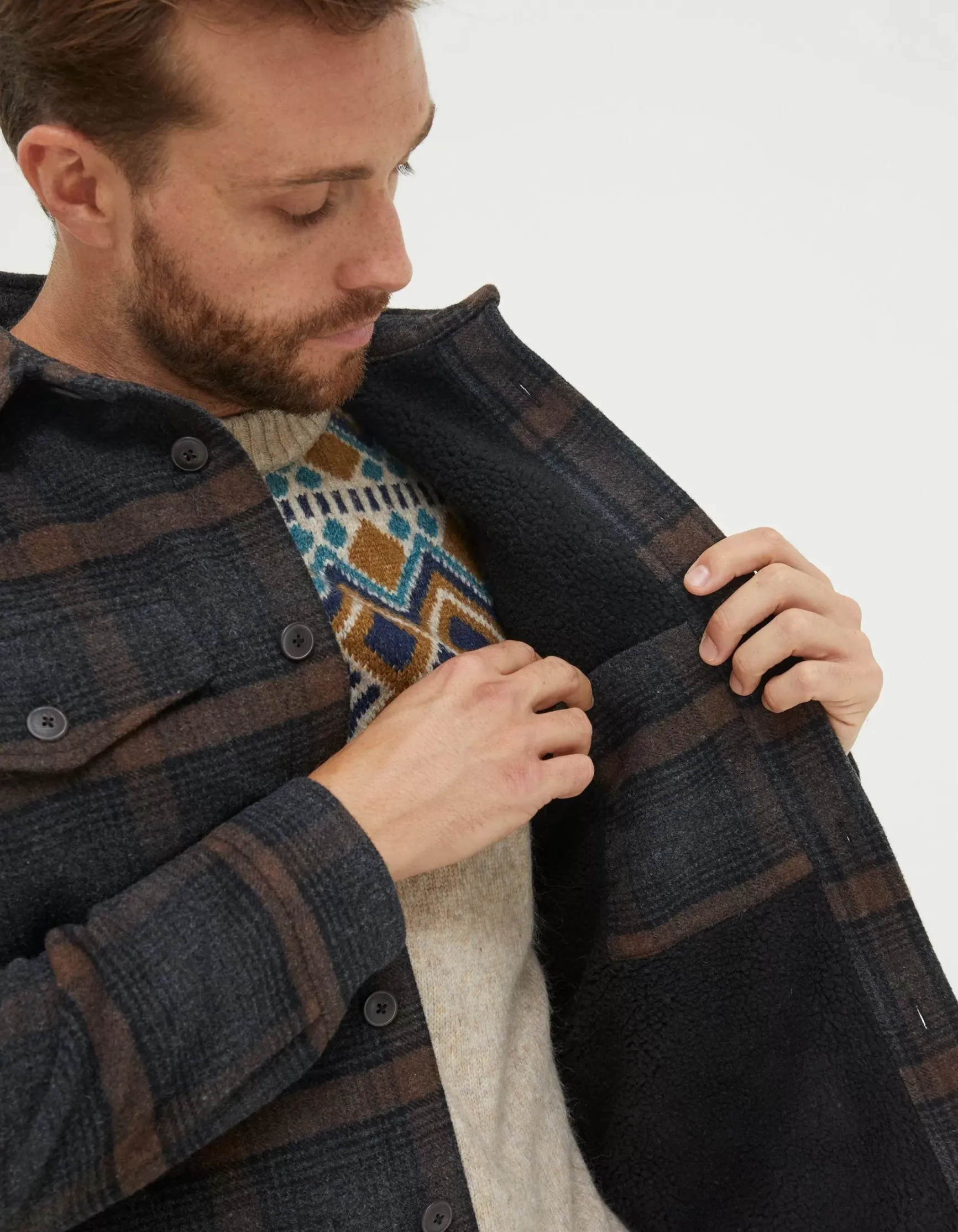 FatFace Fjord Ombre Overshirt|Men View All