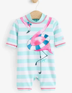 FatFace Flamingo Surf Suit And Hat Set|Baby View All