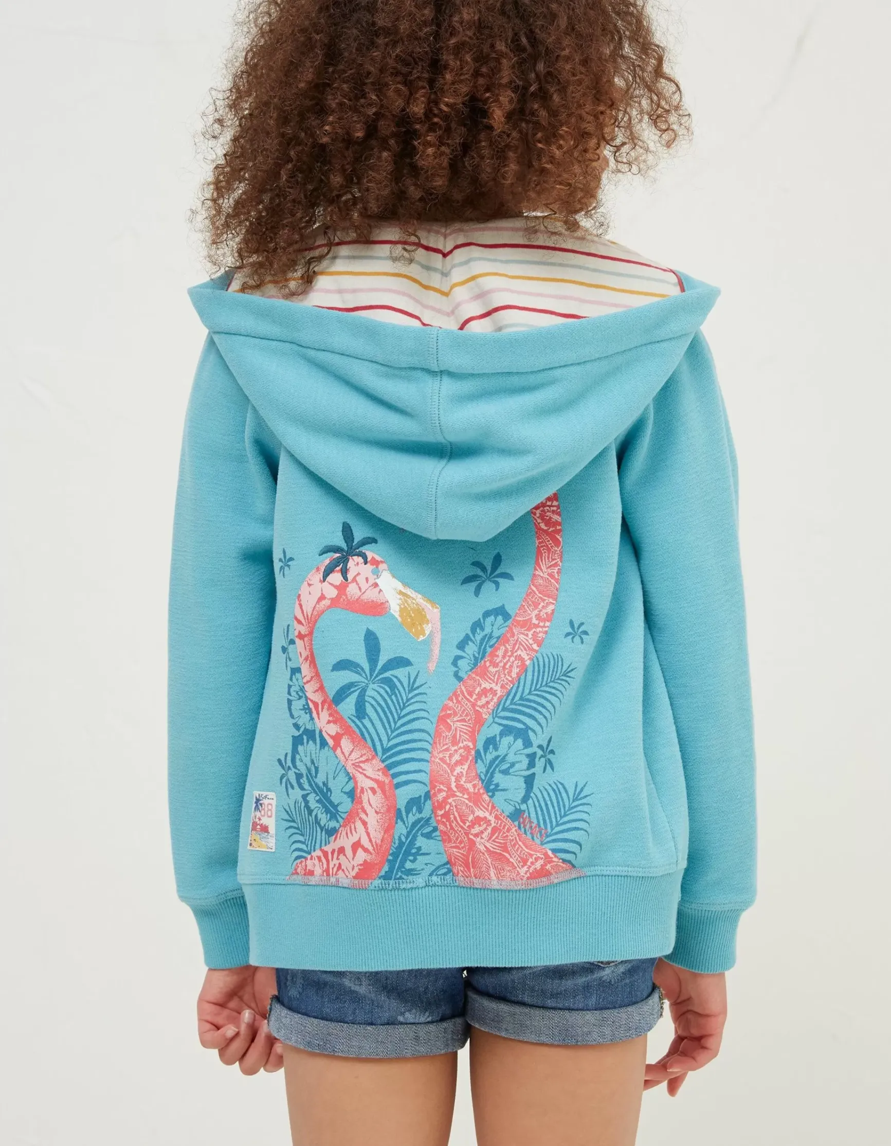 FatFace Flamingo Sweat Zip Through Hoodie|Girls View All