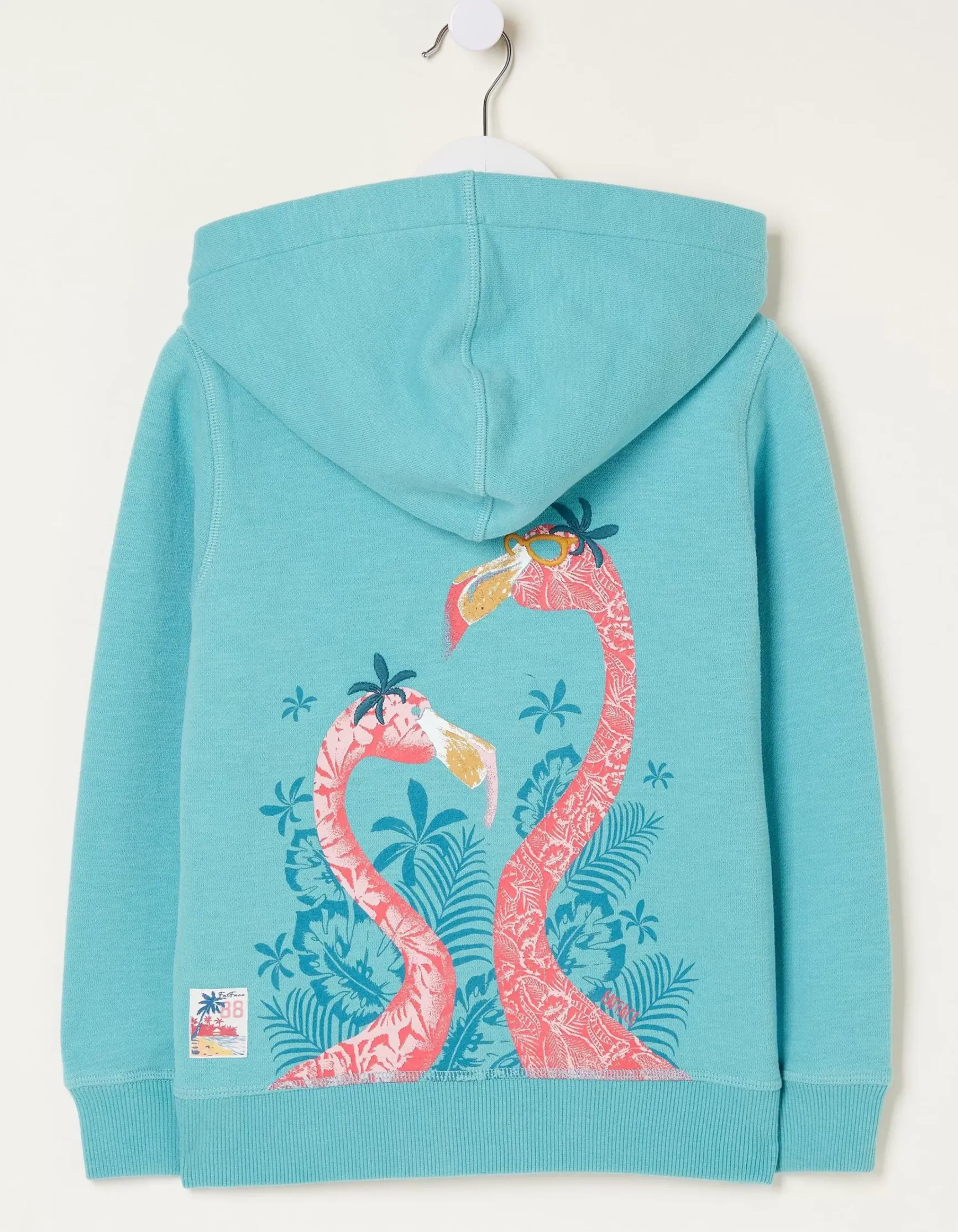 FatFace Flamingo Sweat Zip Through Hoodie|Girls View All
