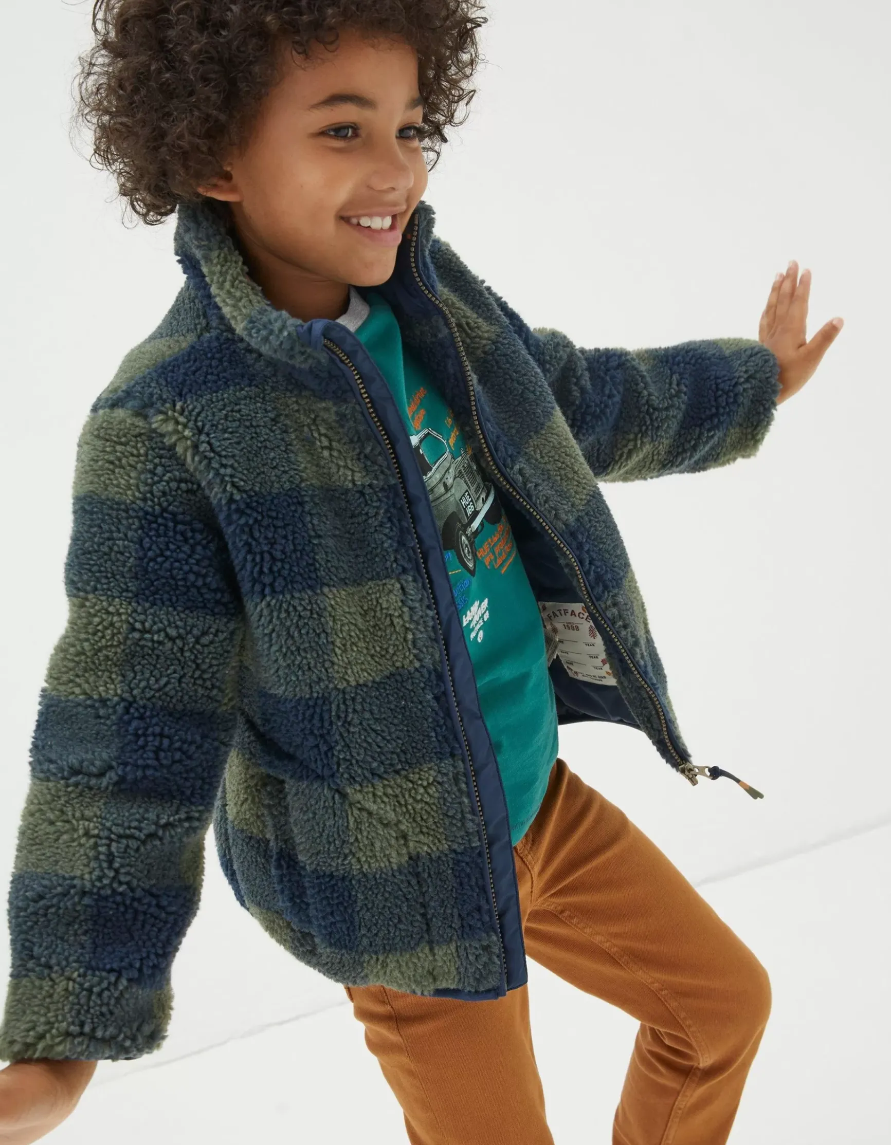 FatFace Fleece Check Jacket|Boys View All