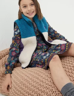 FatFace Fleece Colourblock Gilet|Girls View All