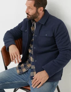 FatFace Fleece Overshirt|Men View All