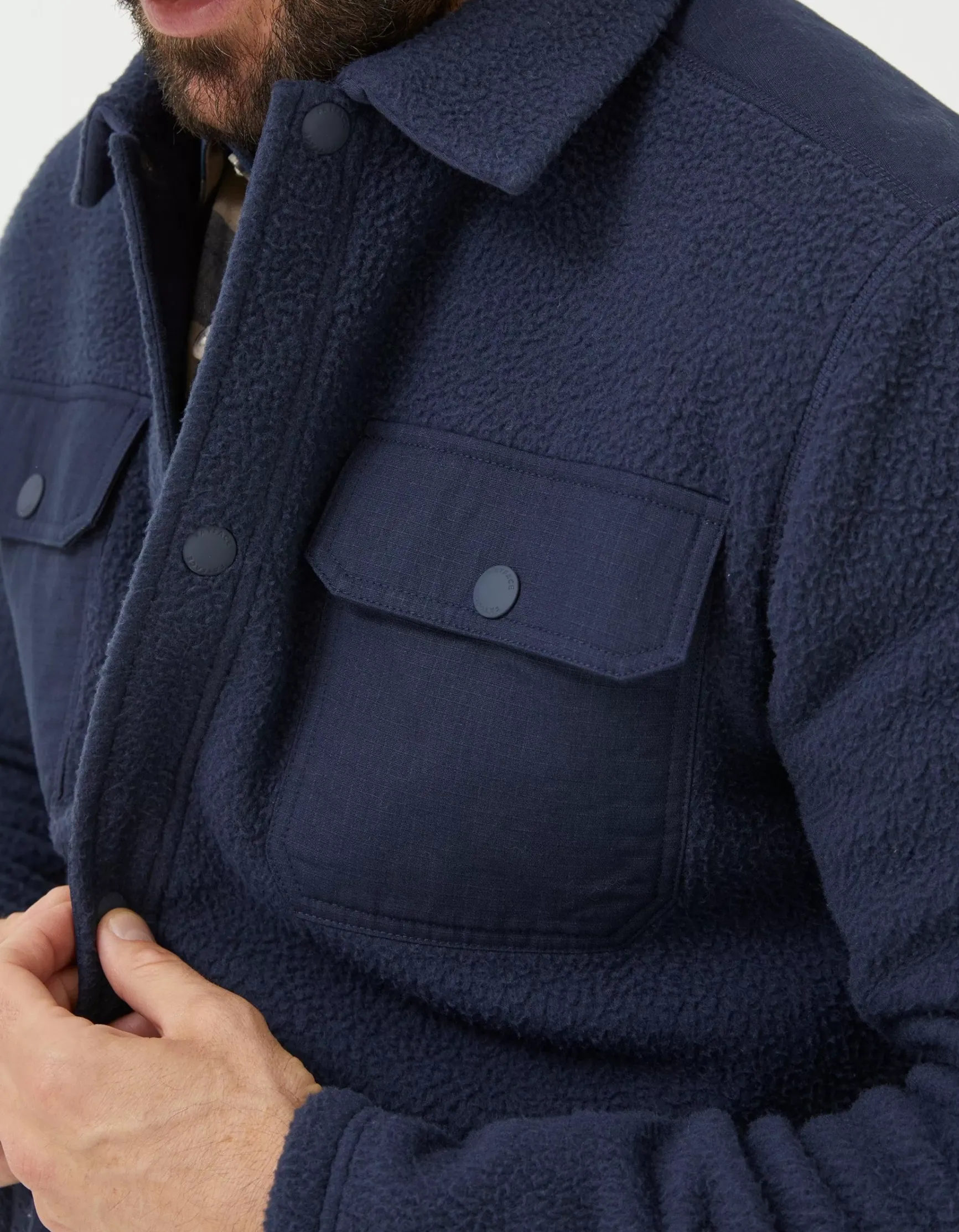 FatFace Fleece Overshirt|Men View All