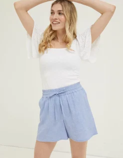 FatFace Flippy Textured Spot Shorts|Women Shorts