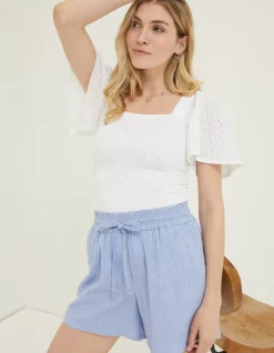 FatFace Flippy Textured Spot Shorts|Women Shorts