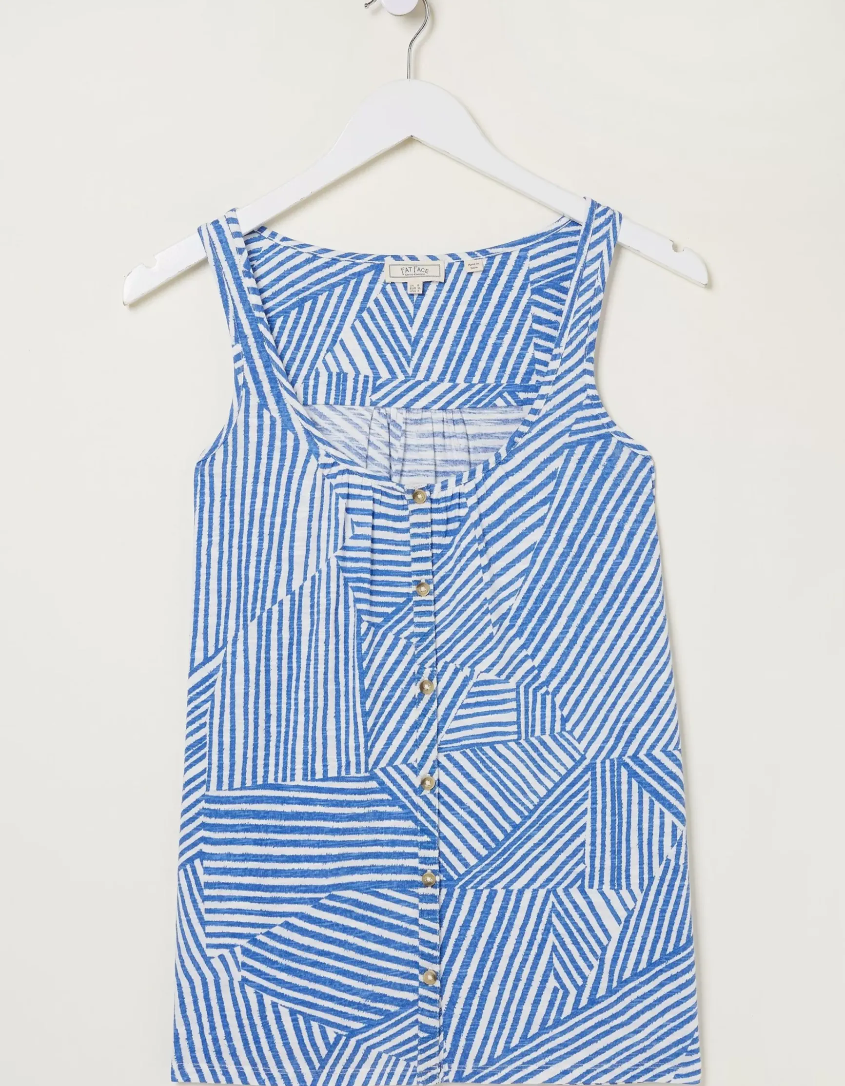 FatFace Flora Abstract Stripe Vest|Women Tops & T-Shirts