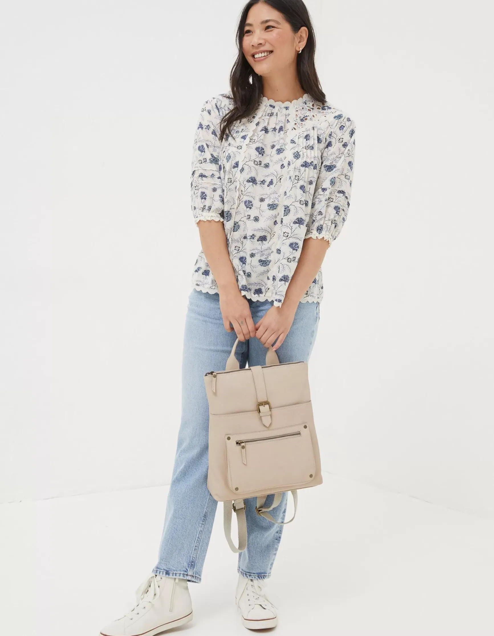FatFace Flora Broderie Ditsy Blouse|Women View All