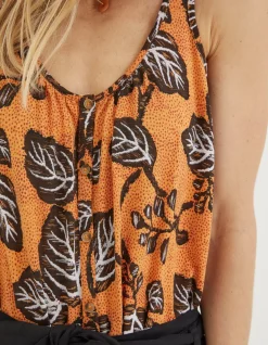 FatFace Flora Vine Floral Vest|Women Tops & T-Shirts