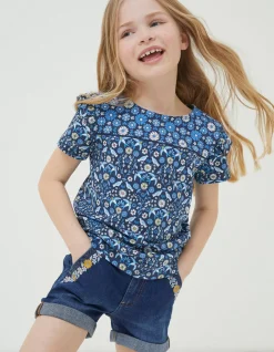 FatFace Floral Embroidered Denim Shorts|Girls View All
