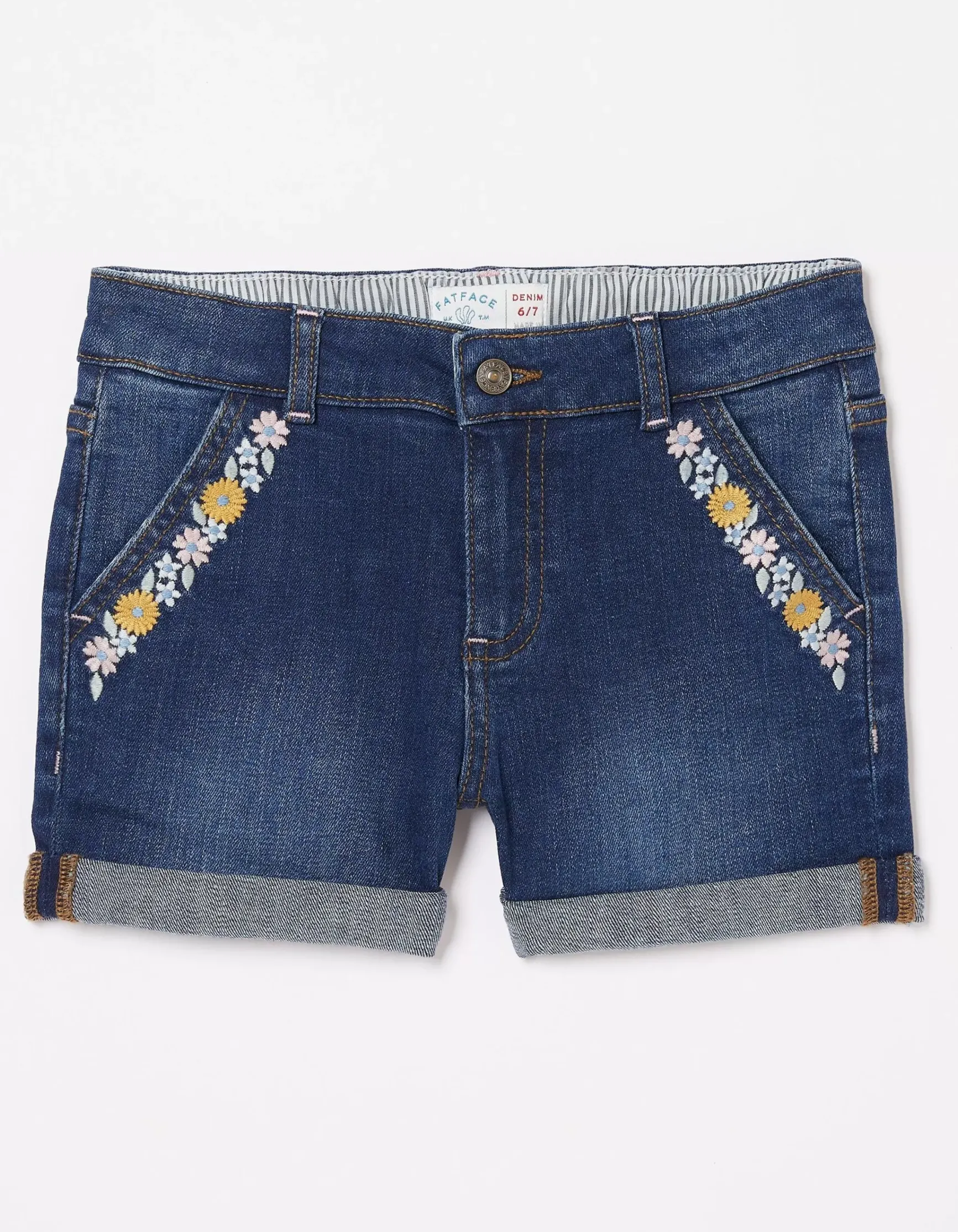 FatFace Floral Embroidered Denim Shorts|Girls View All