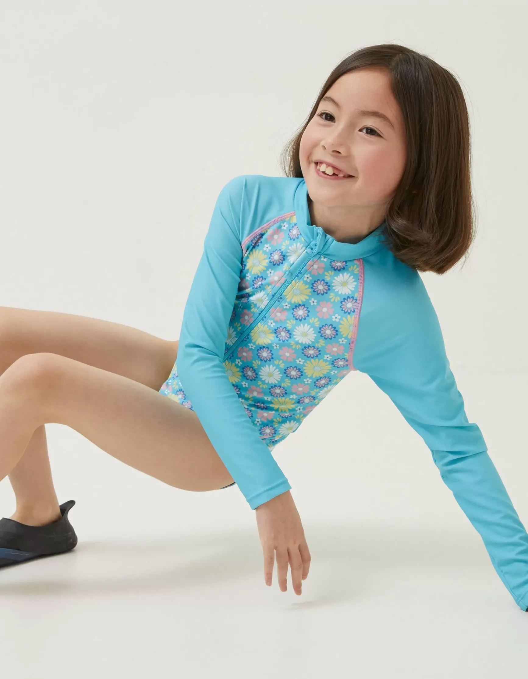 FatFace Floral Long Sleeve Swimsuit|Girls View All
