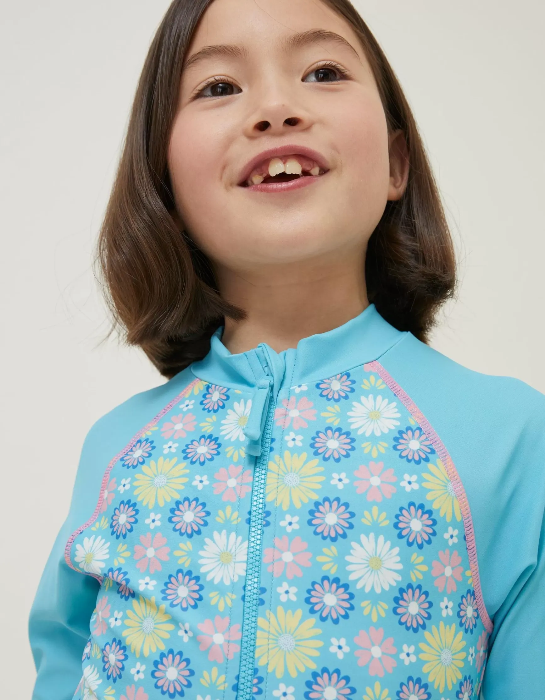 FatFace Floral Long Sleeve Swimsuit|Girls View All