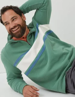 FatFace Fowey Stripe Half Neck Sweatshirt|Men Sweatshirts & Hoodies