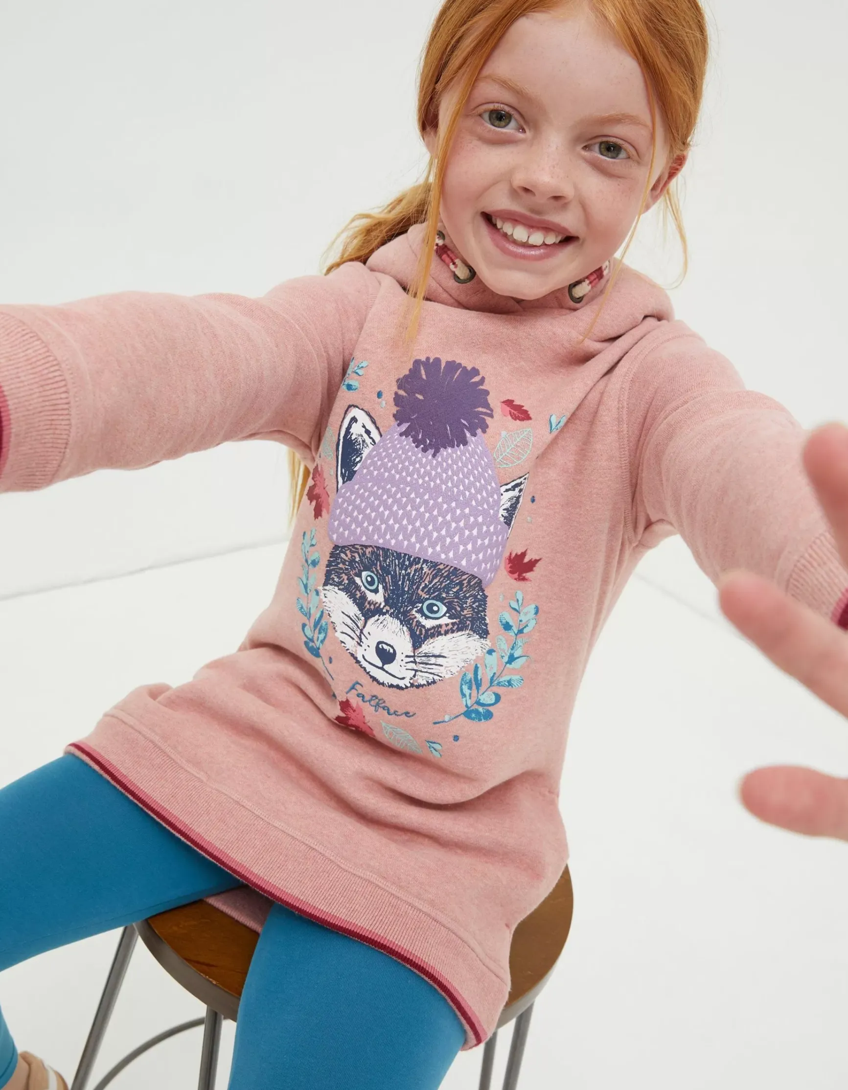 FatFace Fox Longline Sweat Hoodie|Girls View All