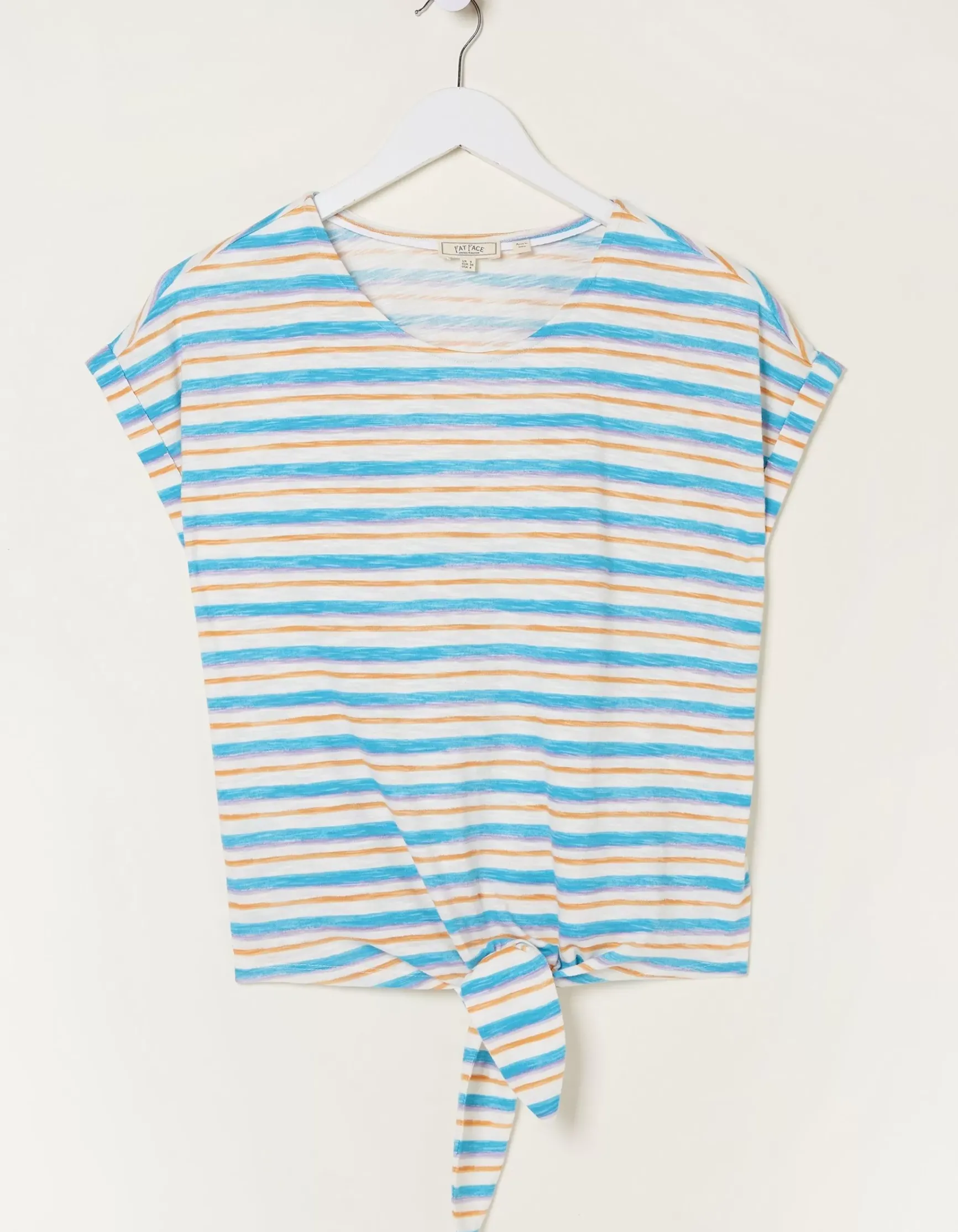 FatFace Fran Stripe Tie Front Top|Women Tops & T-Shirts