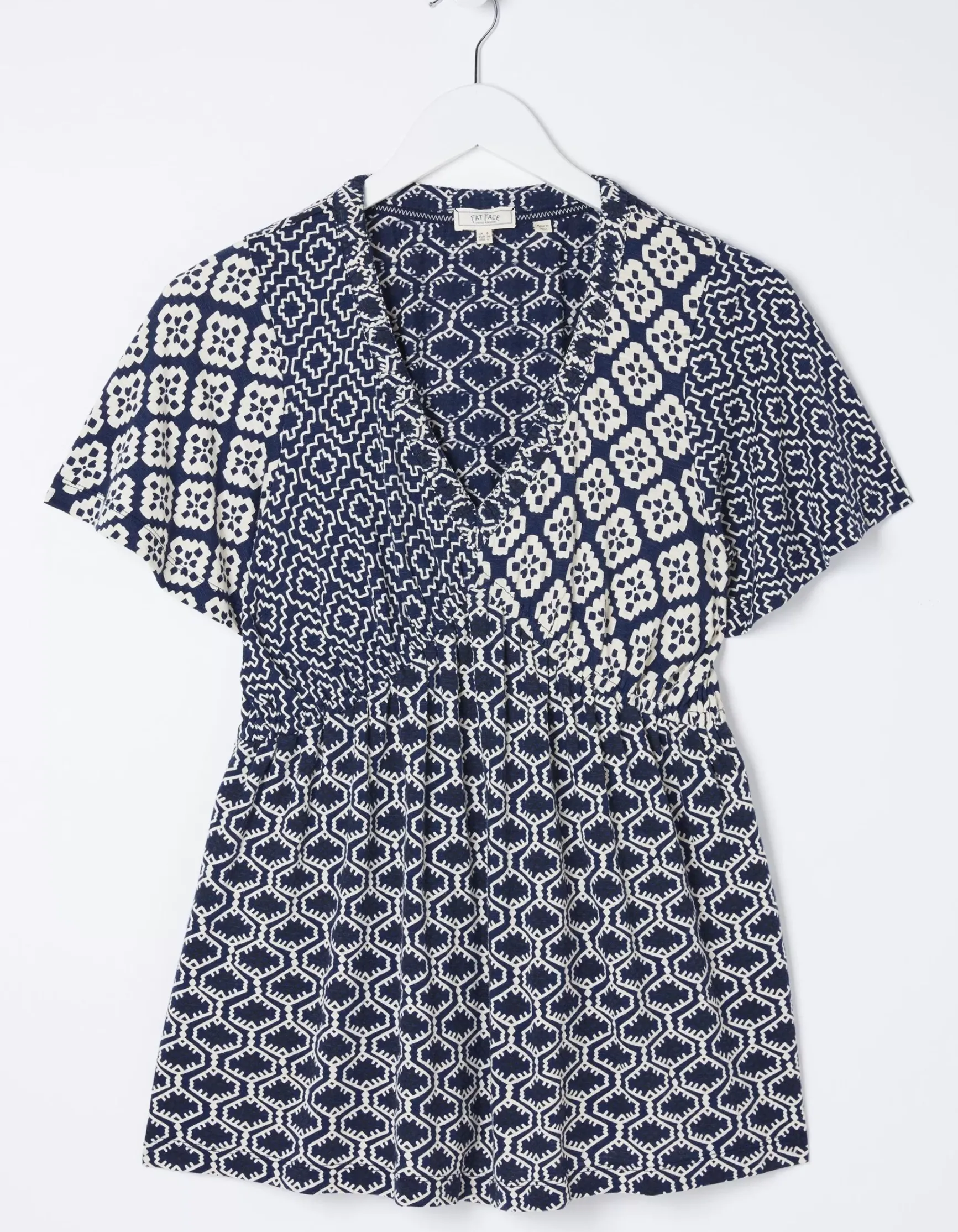 FatFace Frankie Patchwork Geo Top|Women View All