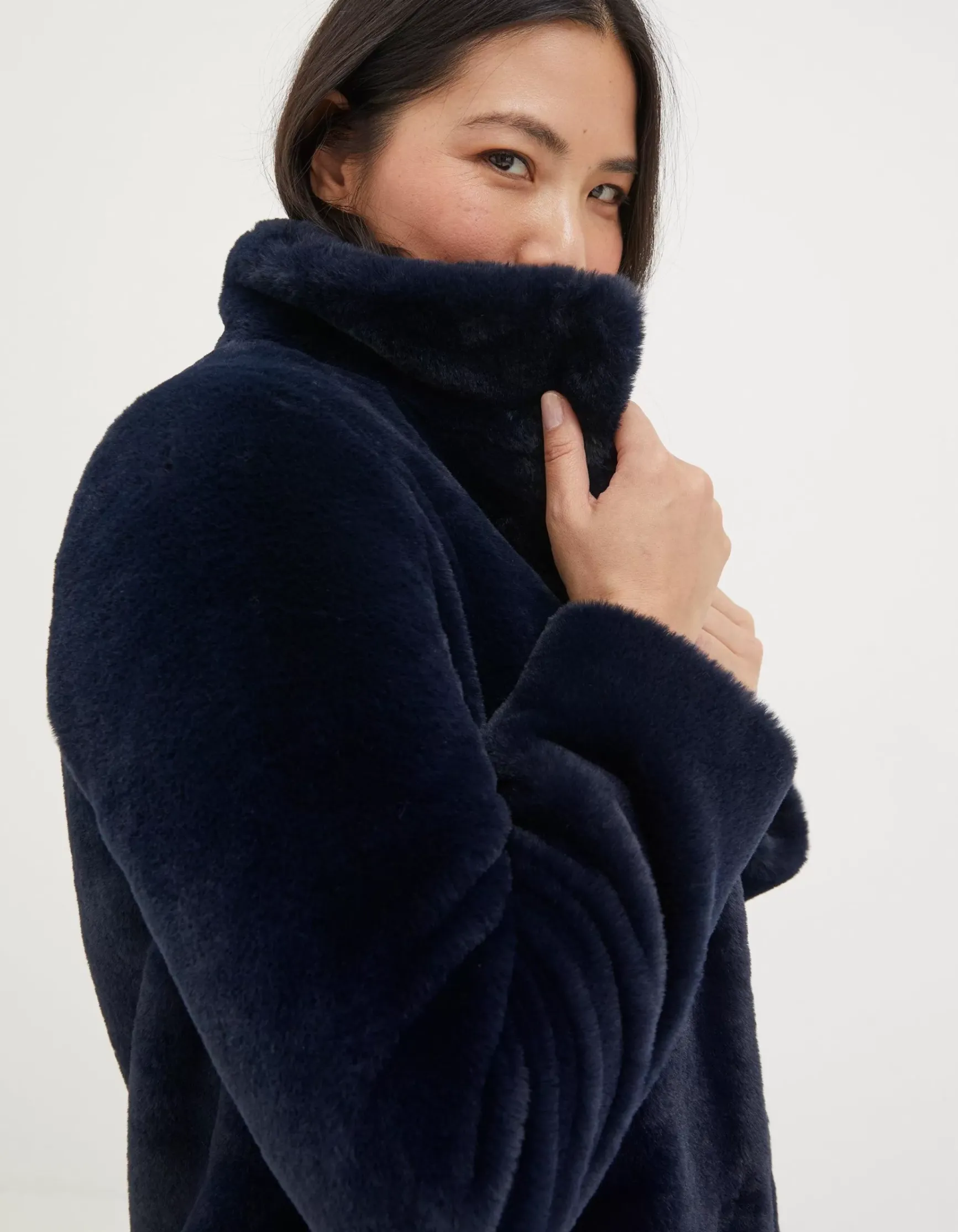 FatFace Freya Faux Fur Long Coat|Women Coats & Jackets