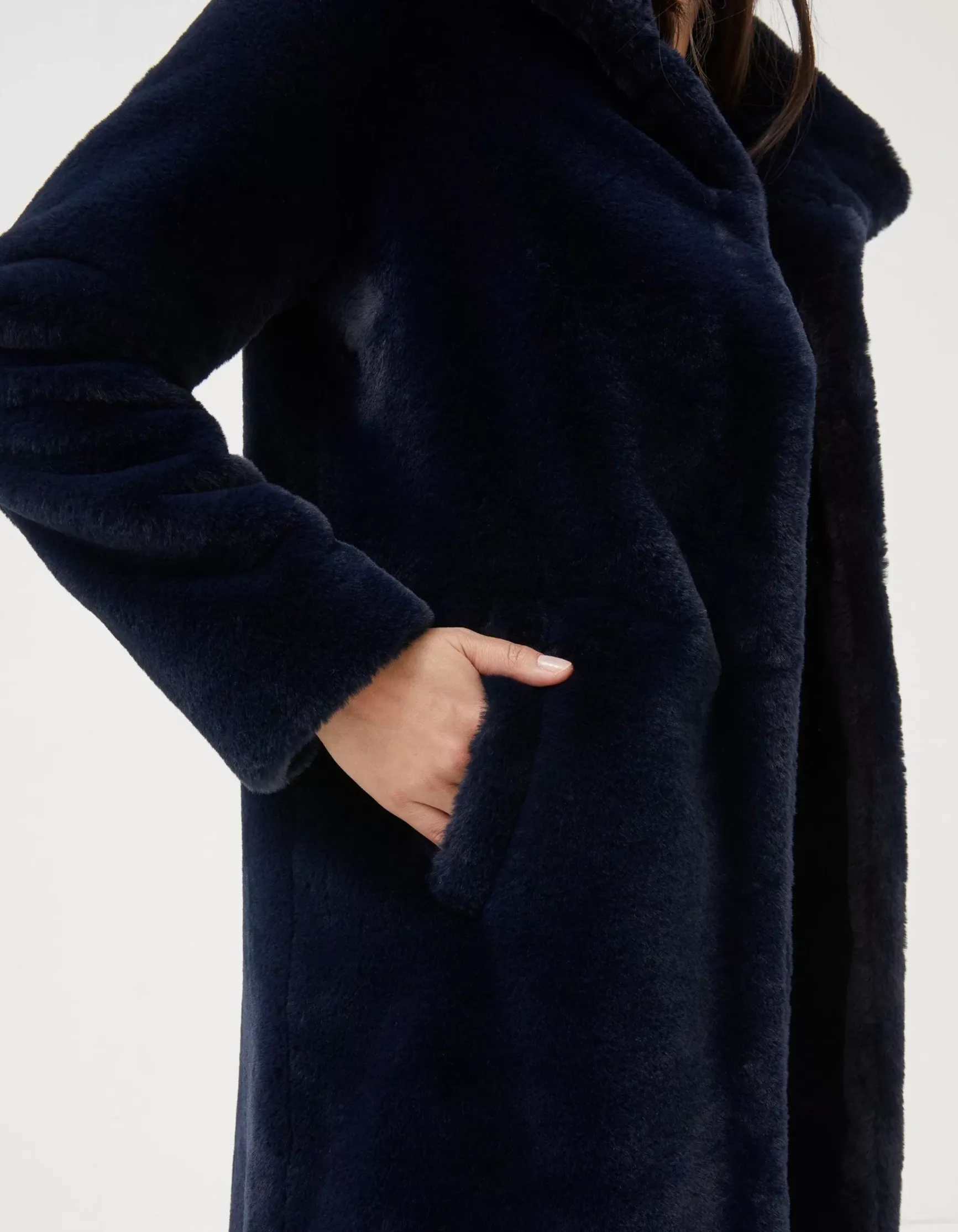 FatFace Freya Faux Fur Long Coat|Women Coats & Jackets