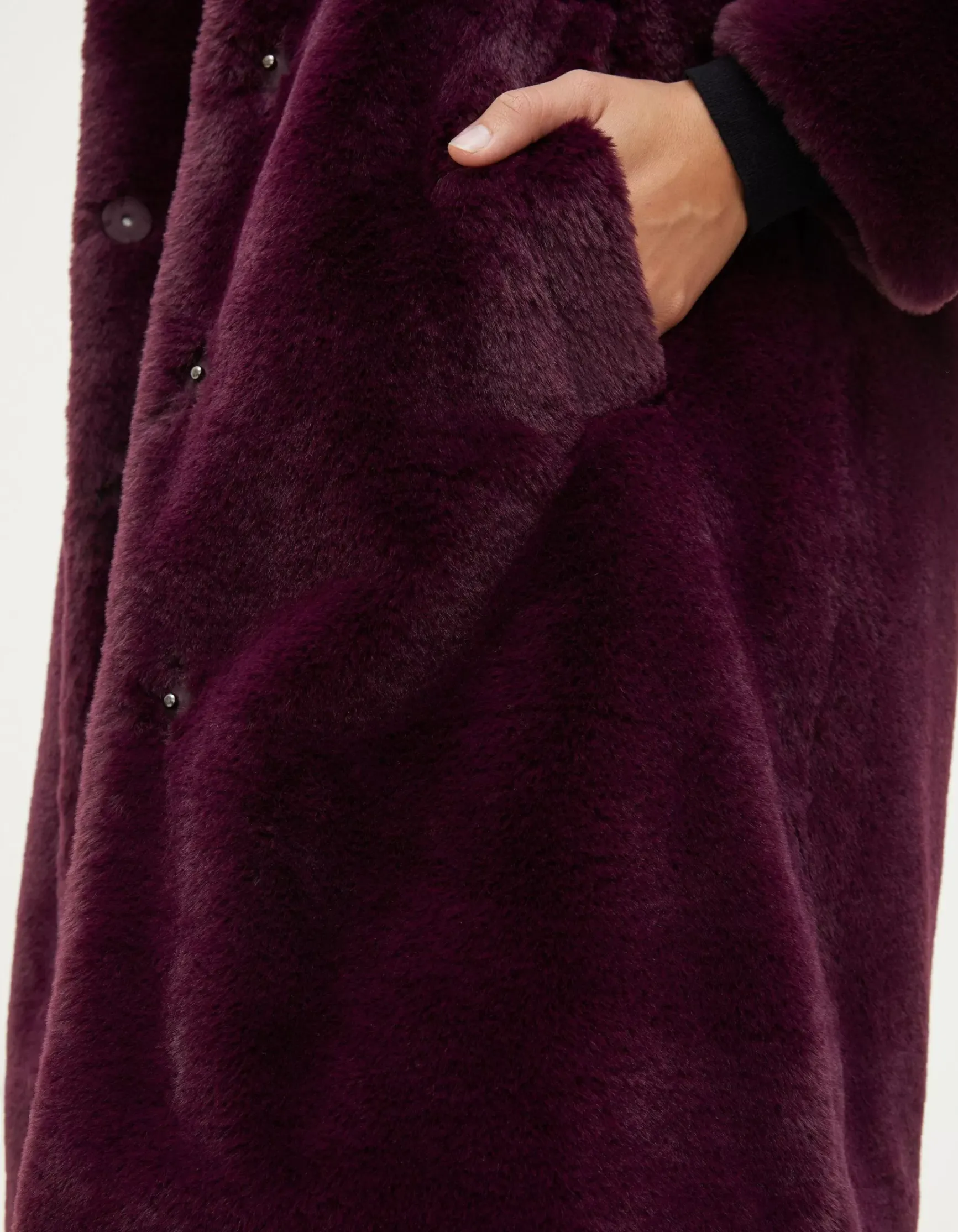 FatFace Freya Faux Fur Long Coat|Women Coats & Jackets