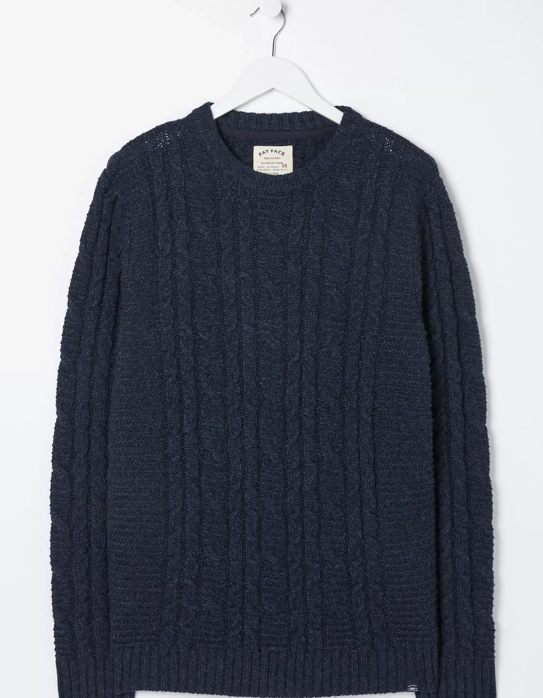 FatFace Funtley Cable Crew Jumper|Men Knitwear