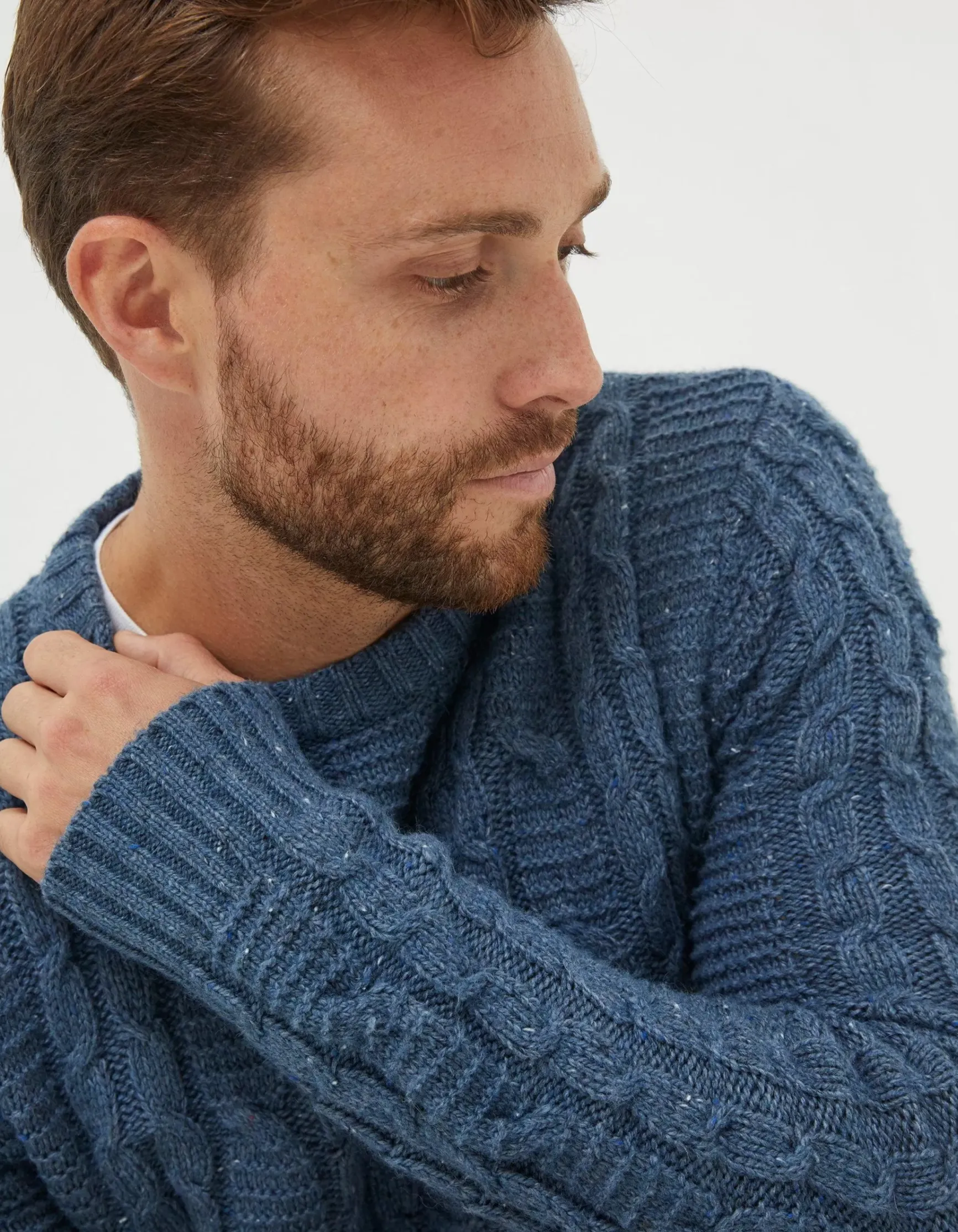 FatFace Funtley Cable Crew Jumper|Men View All