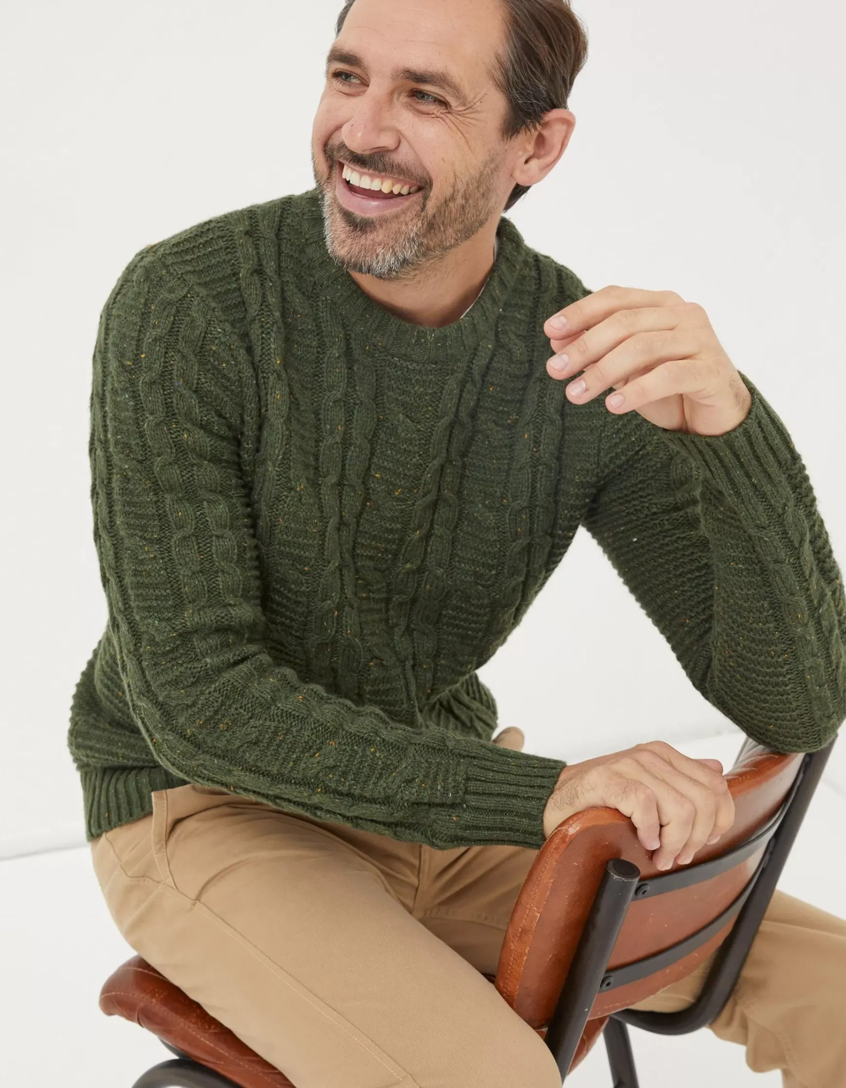 FatFace Funtley Cable Crew Jumper|Men View All