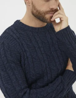 FatFace Funtley Cable Crew Jumper|Men Knitwear
