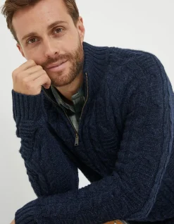 FatFace Funtley Cable Half Neck Jumper|Men View All