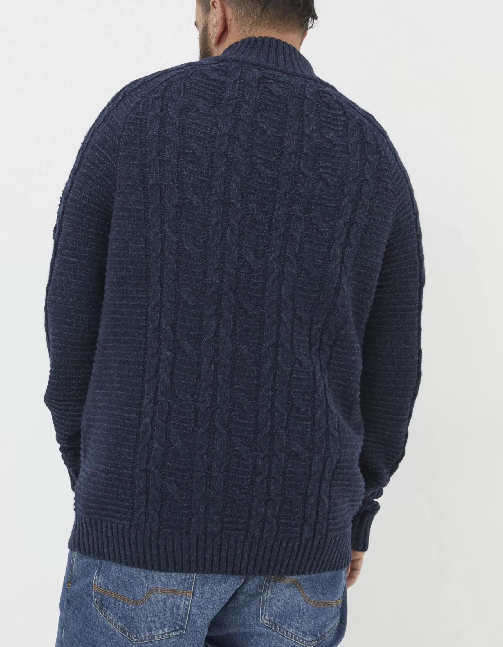 FatFace Funtley Cable Half Neck Jumper|Men Knitwear
