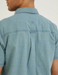 FatFace Geo Indigo Print Shirt|Men Shirts