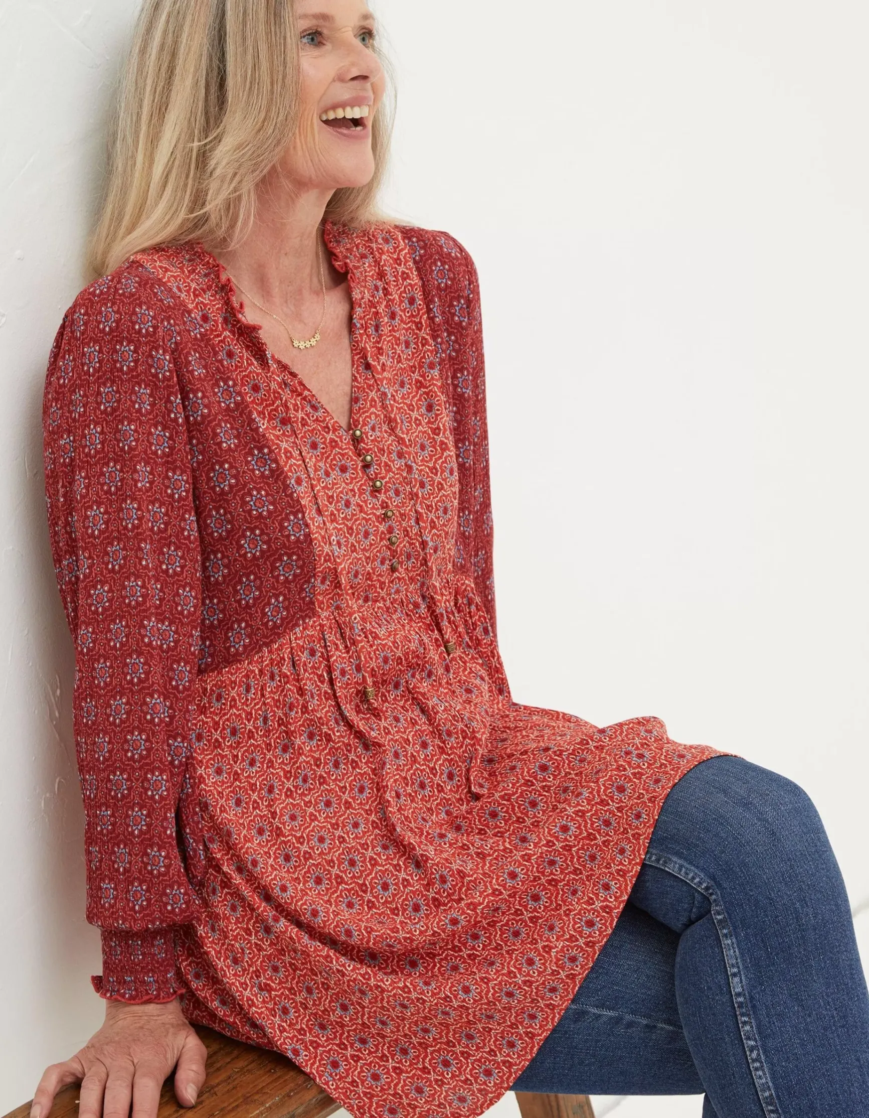 FatFace Gerry Craft Geo Tunic|Women Shirts & Blouses
