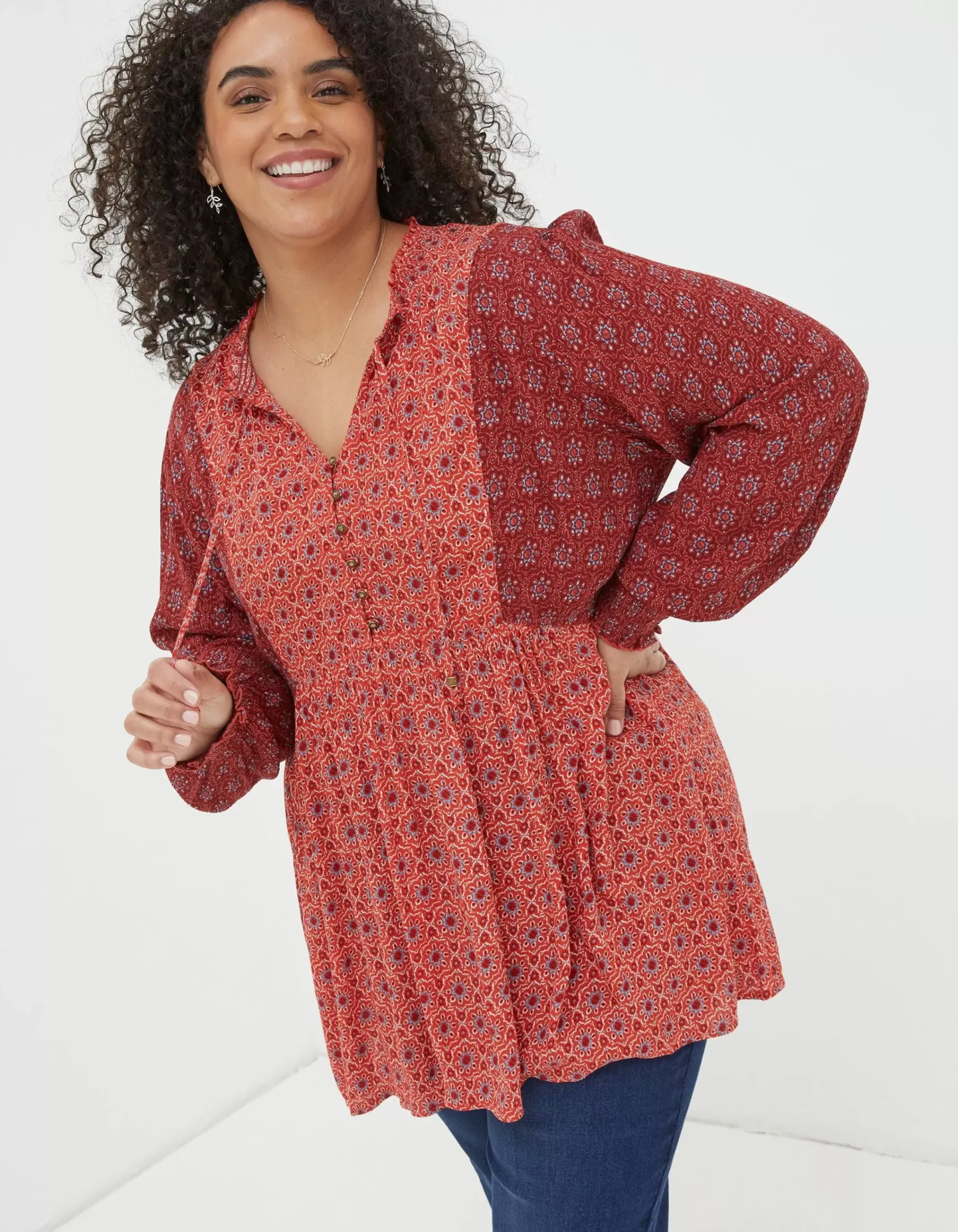 FatFace Gerry Craft Geo Tunic|Women Shirts & Blouses