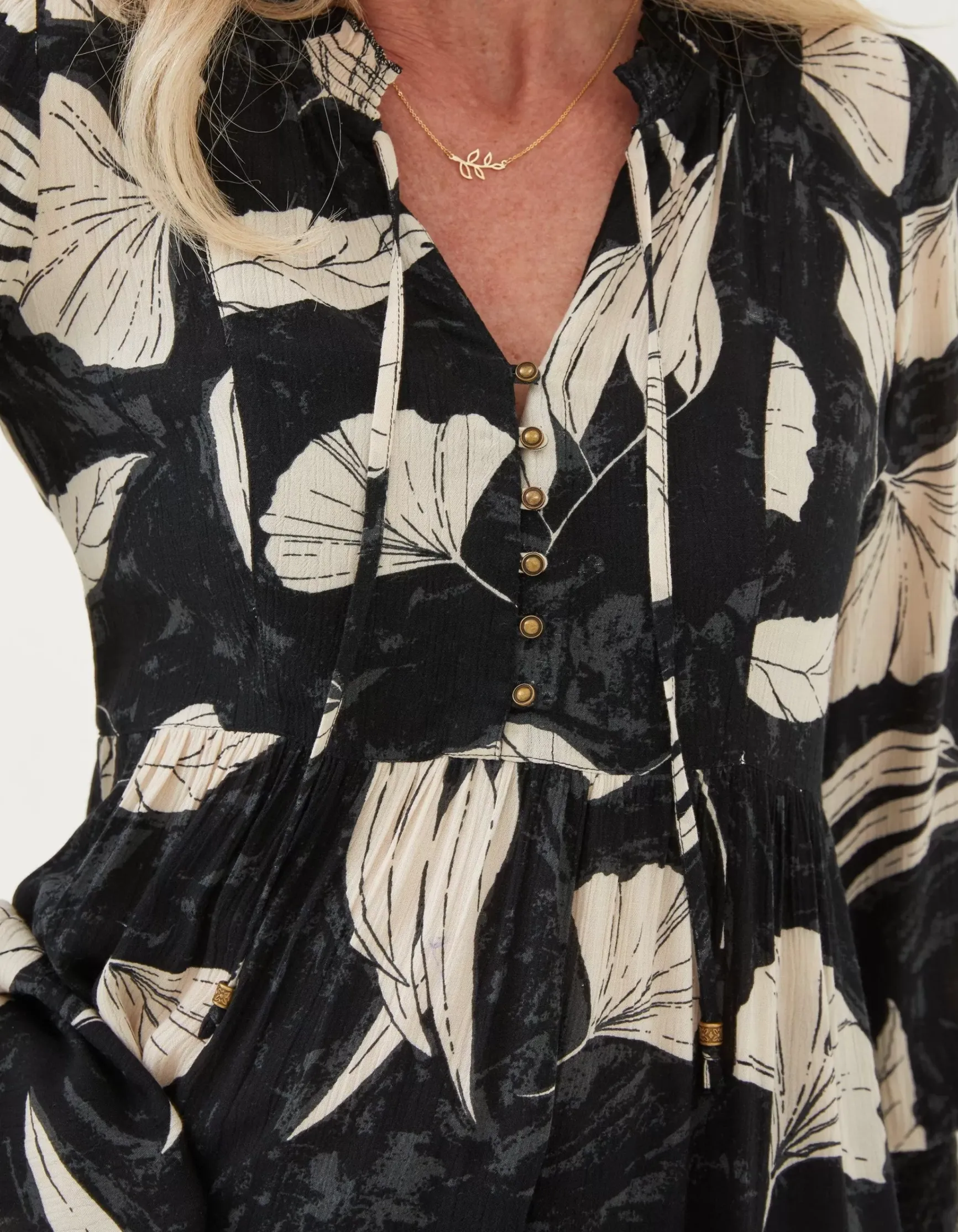 FatFace Gerry Twilight Leaves Tunic|Women Shirts & Blouses