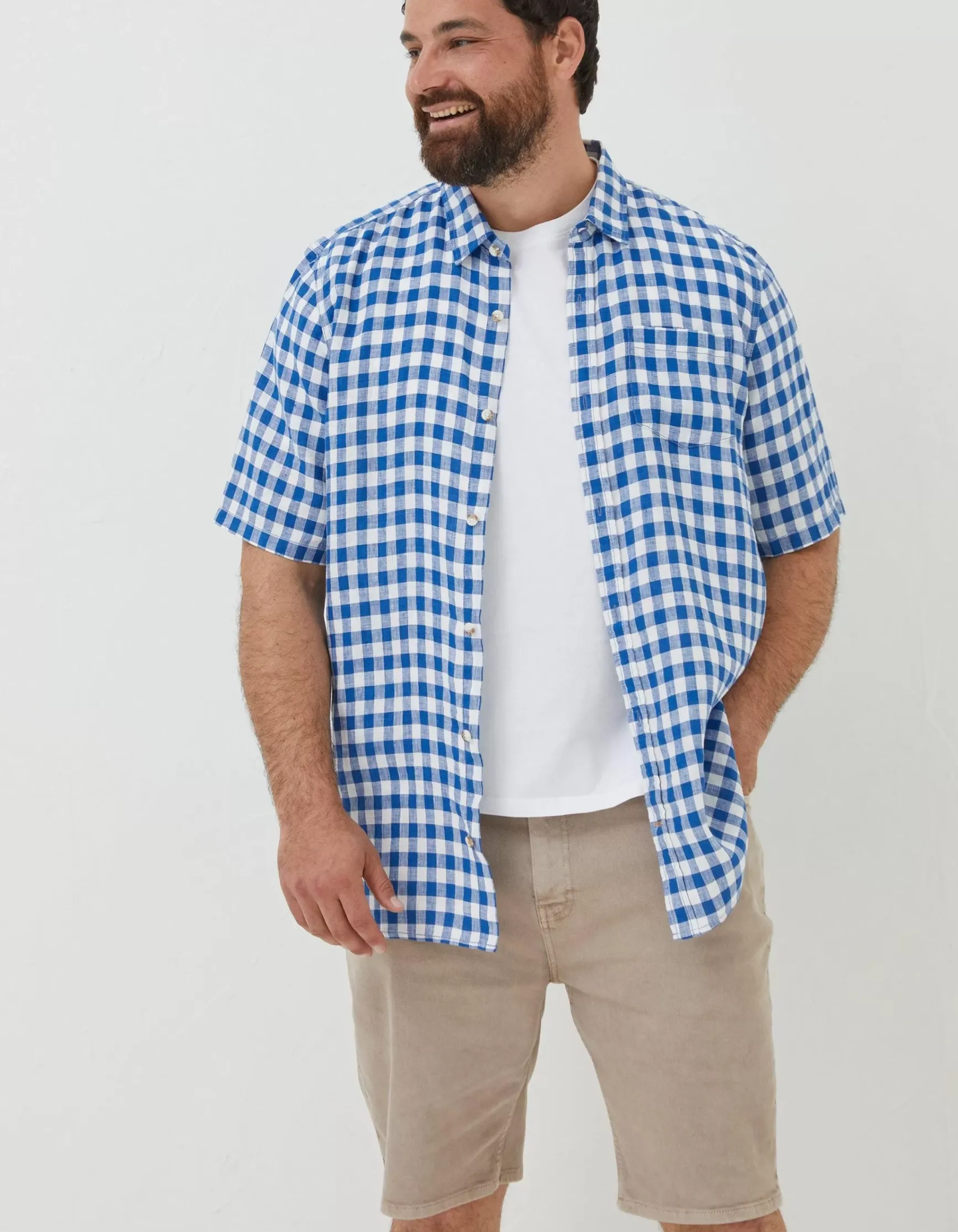FatFace Gingham Linen Shirt|Men Shirts