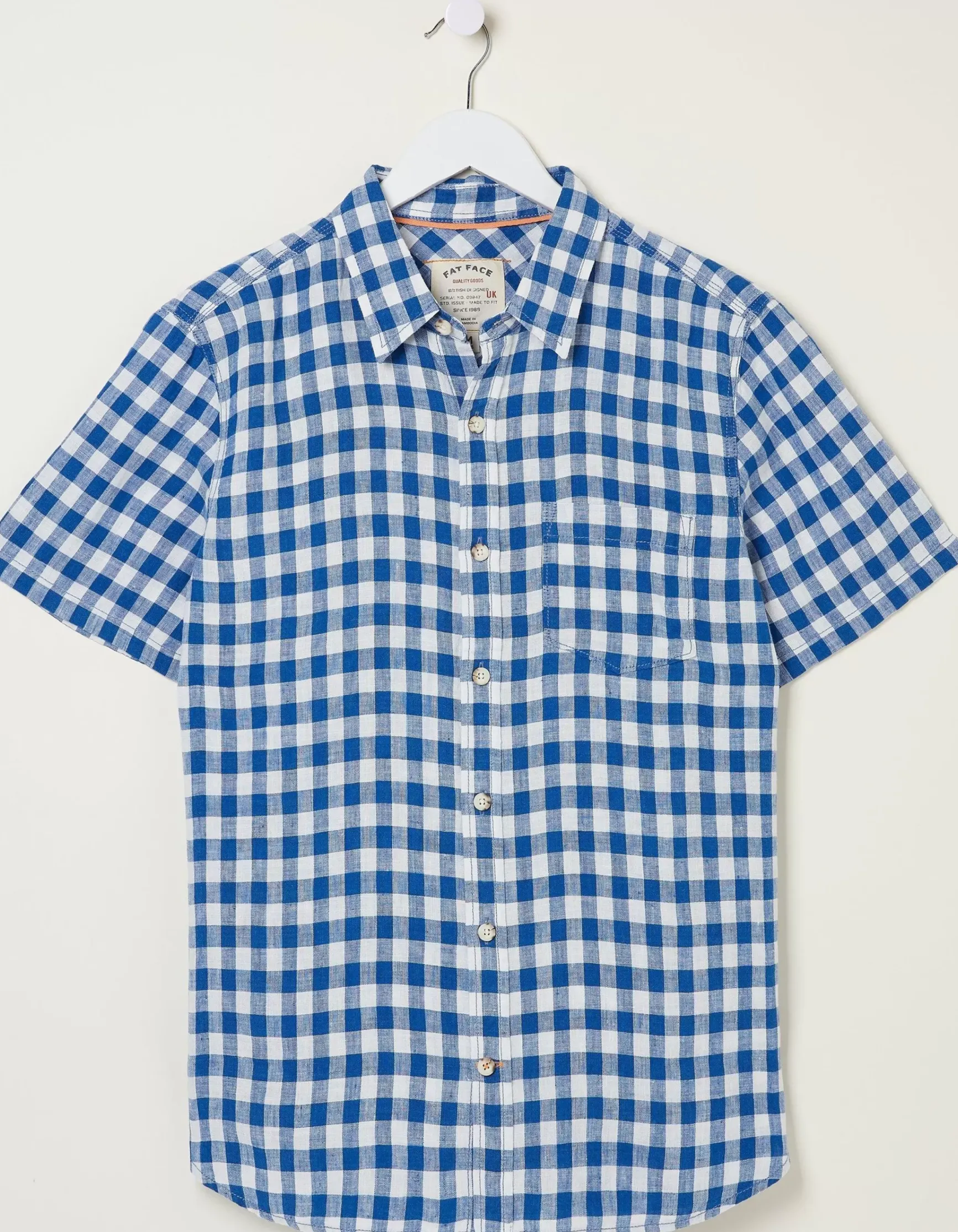 FatFace Gingham Linen Shirt|Men Shirts