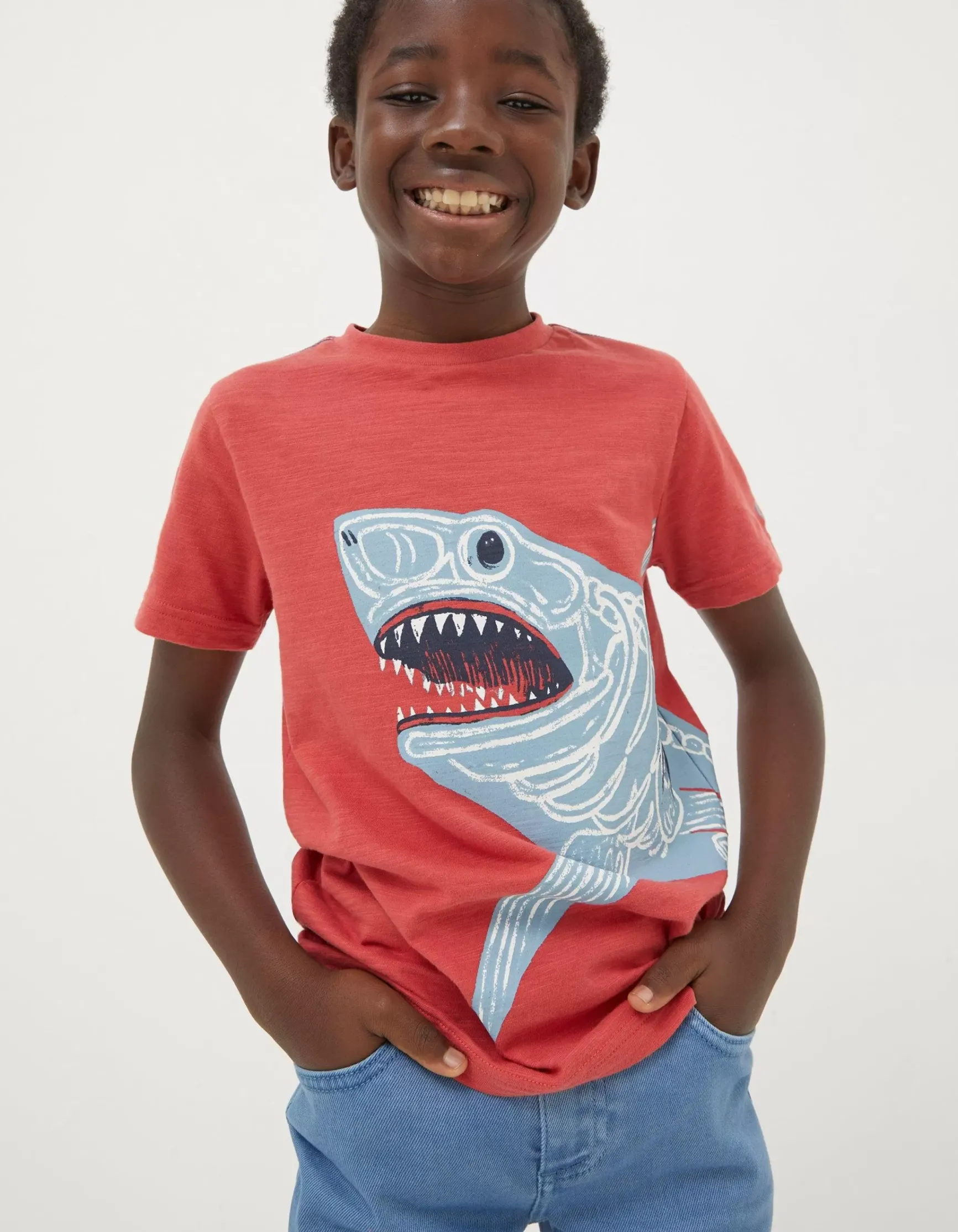 FatFace Glow-In-The-Dark Shark T-Shirt|Boys View All