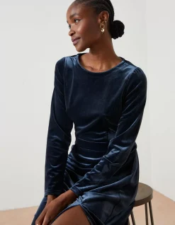 FatFace Haldon Velvet Midi Dress|Women Dresses