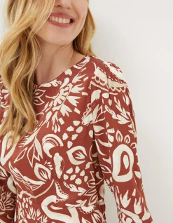 FatFace Haldon Watercolour Midi Dress|Women Dresses