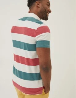 FatFace Hastings Block Stripe Polo|Men T-Shirts