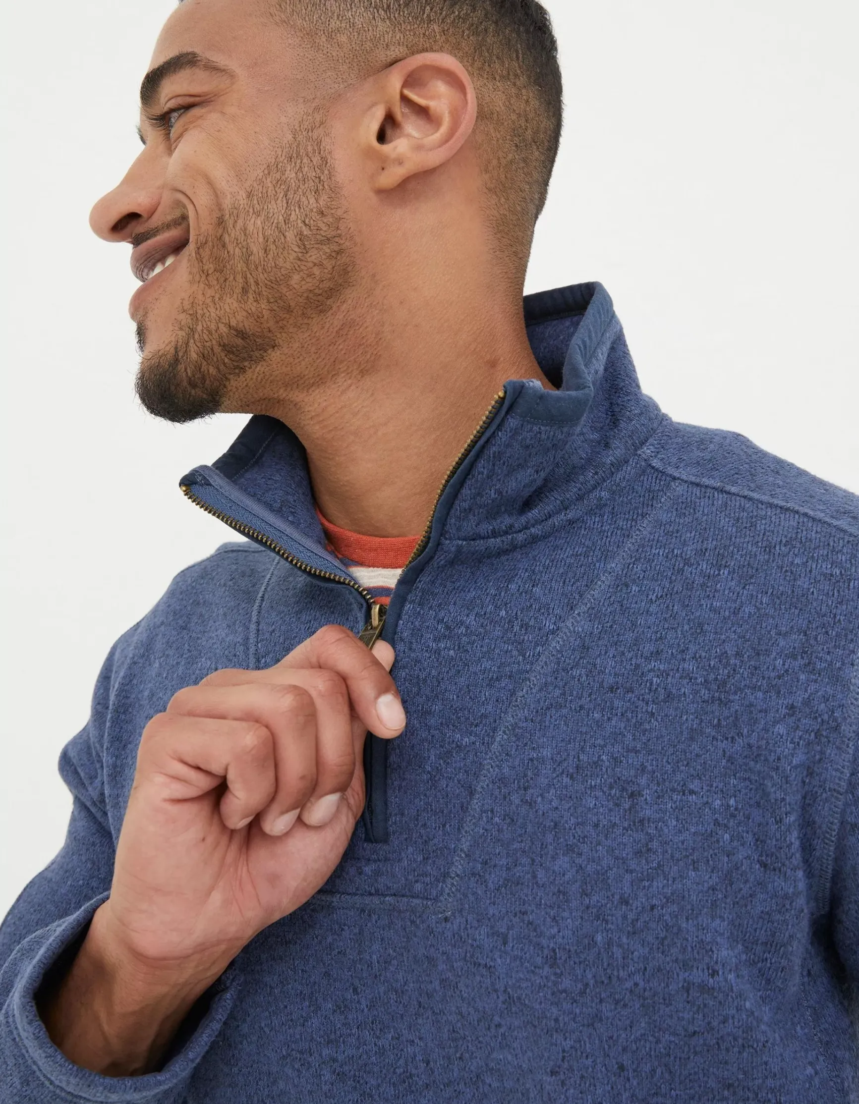 FatFace Haxby Fleece Half Neck Sweatshirt|Men Sweatshirts & Hoodies