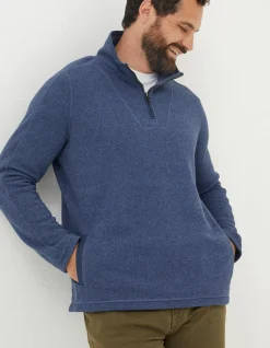 FatFace Haxby Fleece Half Neck Sweatshirt|Men Sweatshirts & Hoodies