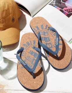 FatFace Henley Cork Logo Flip Flops|Men View All